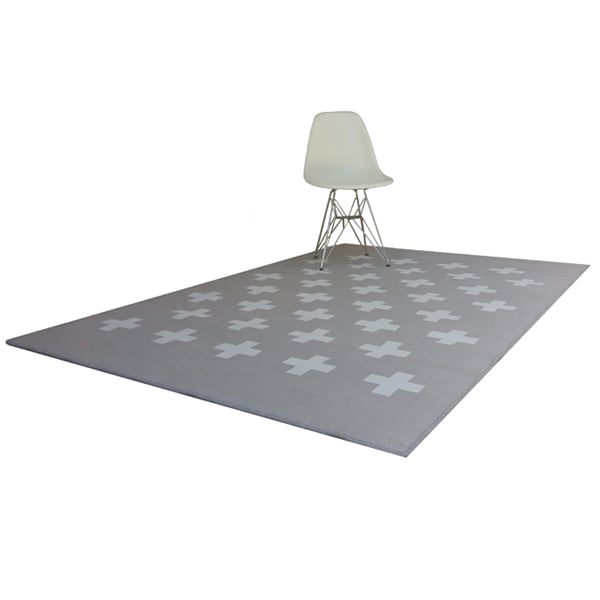 Grey cross rug 2 - Core Furniture Online