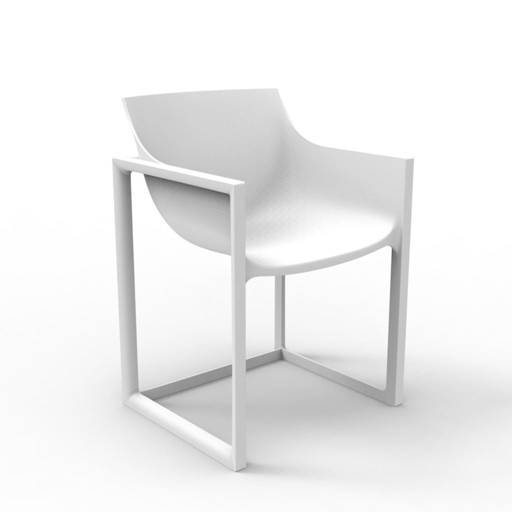 A white wall street chair by Vondom.