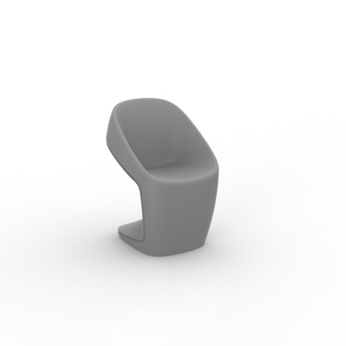 A UFO dining chair by Vondom in steel.