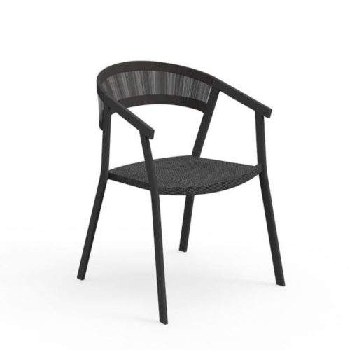 The Key Dining Armchair by Talenti in black.