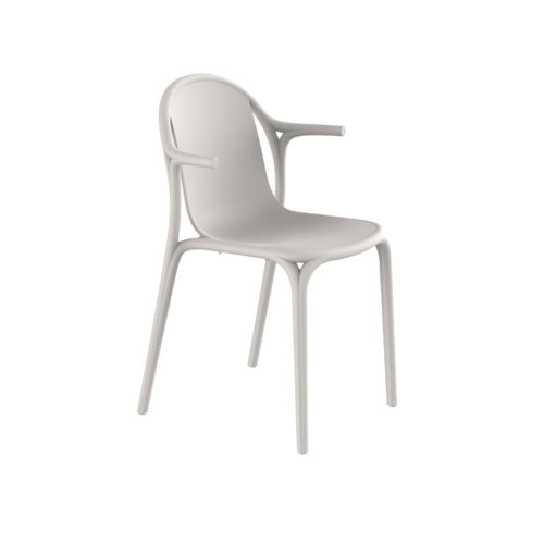 Brooklyn chair with arms by Vondom in white.