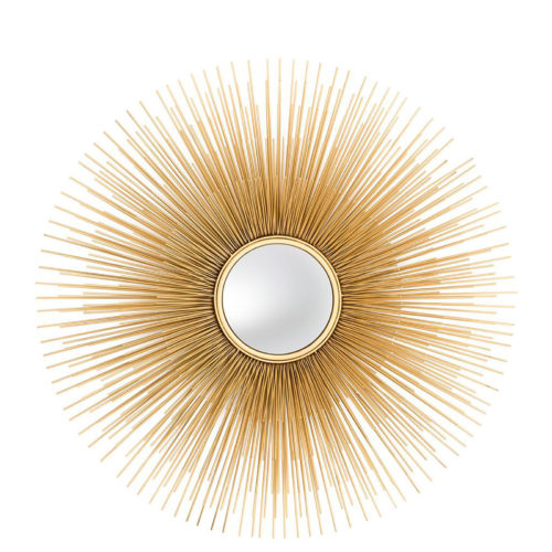 The Solaris Mirror L by Eichholtz in gold finish and convex mirror