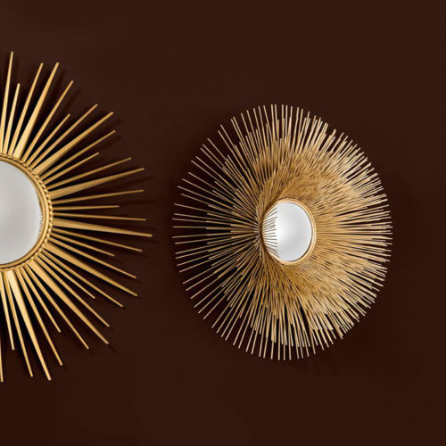 The Solaris Mirror L by Eichholtz on a black background.