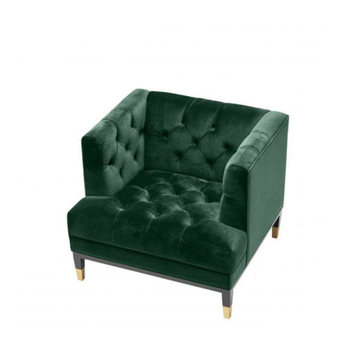 Top view of the Castell Chair by Eichholtz in green.