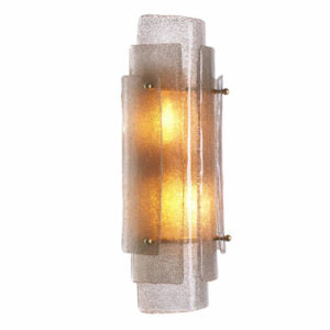 Wall Lamp Sylvester by Eichholtz in antique brass finish with layers of hand blown glass