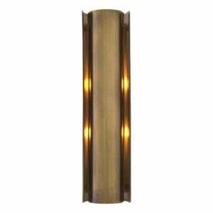 Wall Lamp Verge L by Eichholtz is a cylindrical vintage brass finish wall lamp