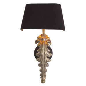 Wall Lamp Beau Site by Eichholtz in vintage brass finish with black shade