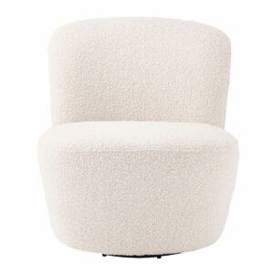 Designer Occasional Chair Doria with a hidden swivel base by Eichholtz