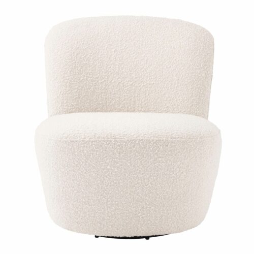 Designer Occasional Chair Doria with a hidden swivel base by Eichholtz