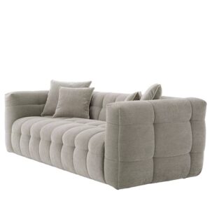 Designer luxurious Sofa Breva by Eichholtz in pavilion grey or pavilion sand with tufted cushioning