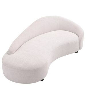 Designer luxurious Sofa Rivolo by Eichholtz in lyssa off-white finish with black feet