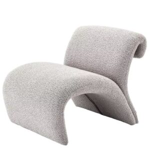 Designer Chair Vignola by Eichholtz available in bouclè fabric rouge, grey and rose