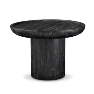 Designer Side Table Rouault by Eichholtz in charcoal grey veneer