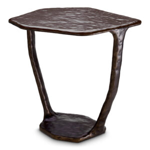 Designer Side Table Tigra by Eichholtz in bronze finish