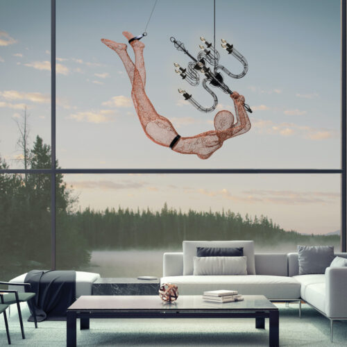 Limbo Chandelier by Kenneth Cobunpue