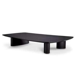 Designer Coffee Table Bergman by Eichholtz in charcoal grey oak veneer or natural oak veneer