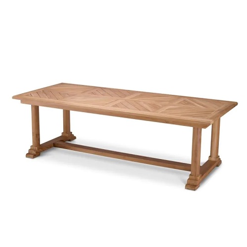 Outdoor Dining Table Bell Rive by Eichholtz in natural teak