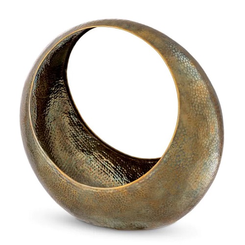 Luxurious Wine Cooler Leung by Eichholtz in a vintage brass finish