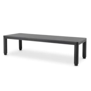 Designer rectangle Dining Table Atelier 300cm by Eichholtz in charcoal grey oak veneer finish
