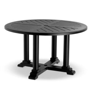 Outdoor Round Dining Table Bell Rive S by Eichholtz available in white or black
