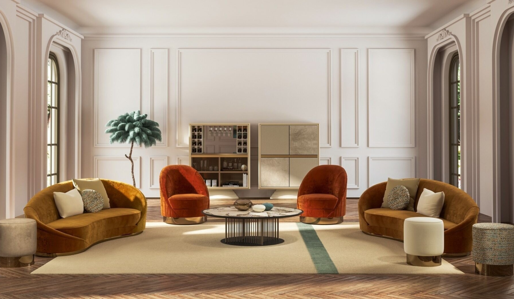 Capsule swivel armchair lifestyle