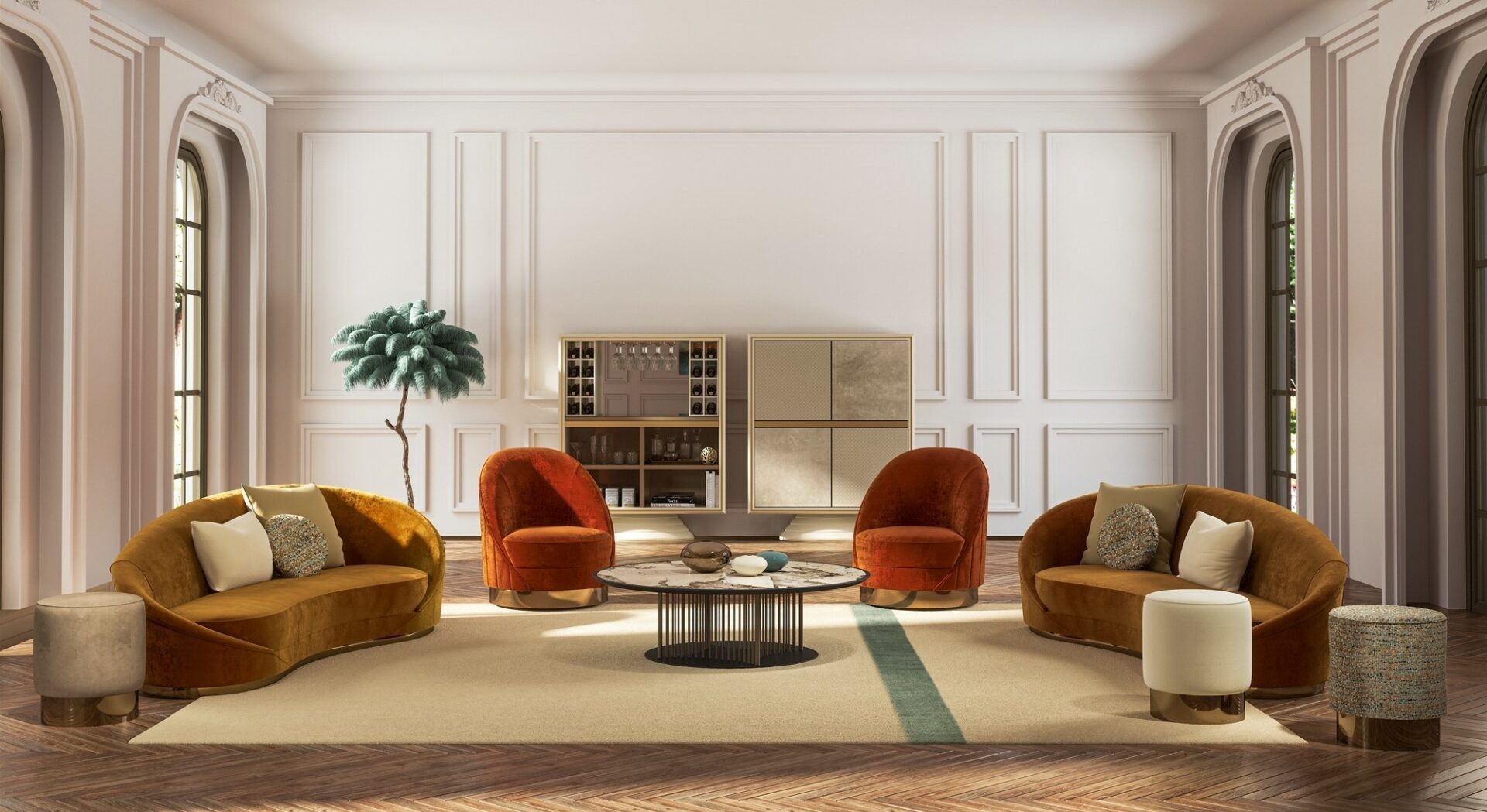Capsule swivel armchair lifestyle